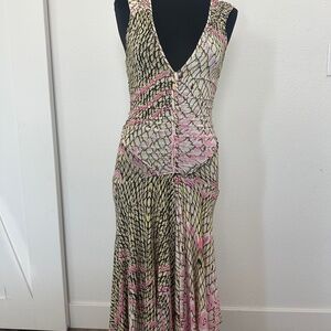 Just Cavalli Snakeskin Print Party Dress.  Rare Find